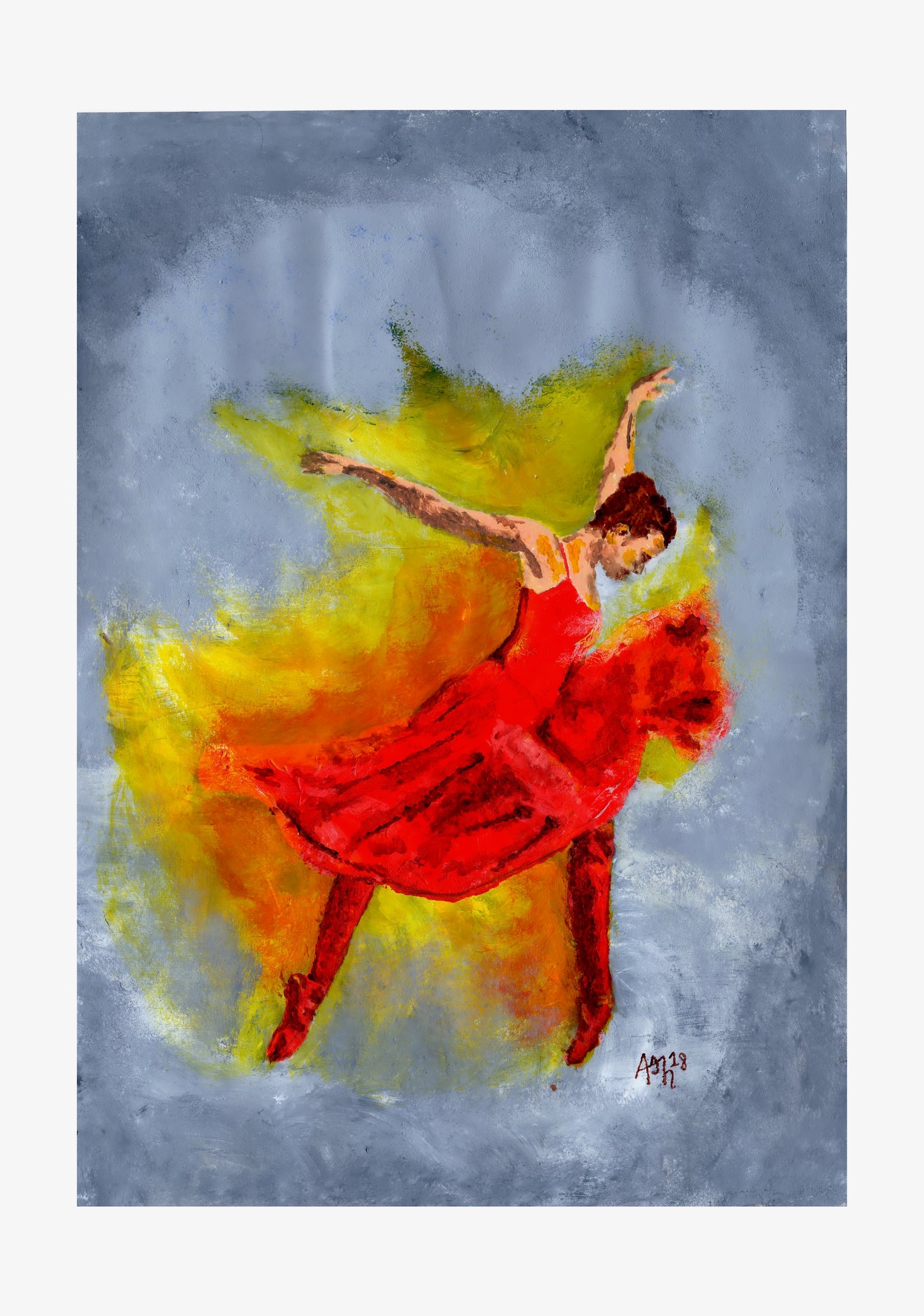 Red Ballerina Signed Print (various sizes)