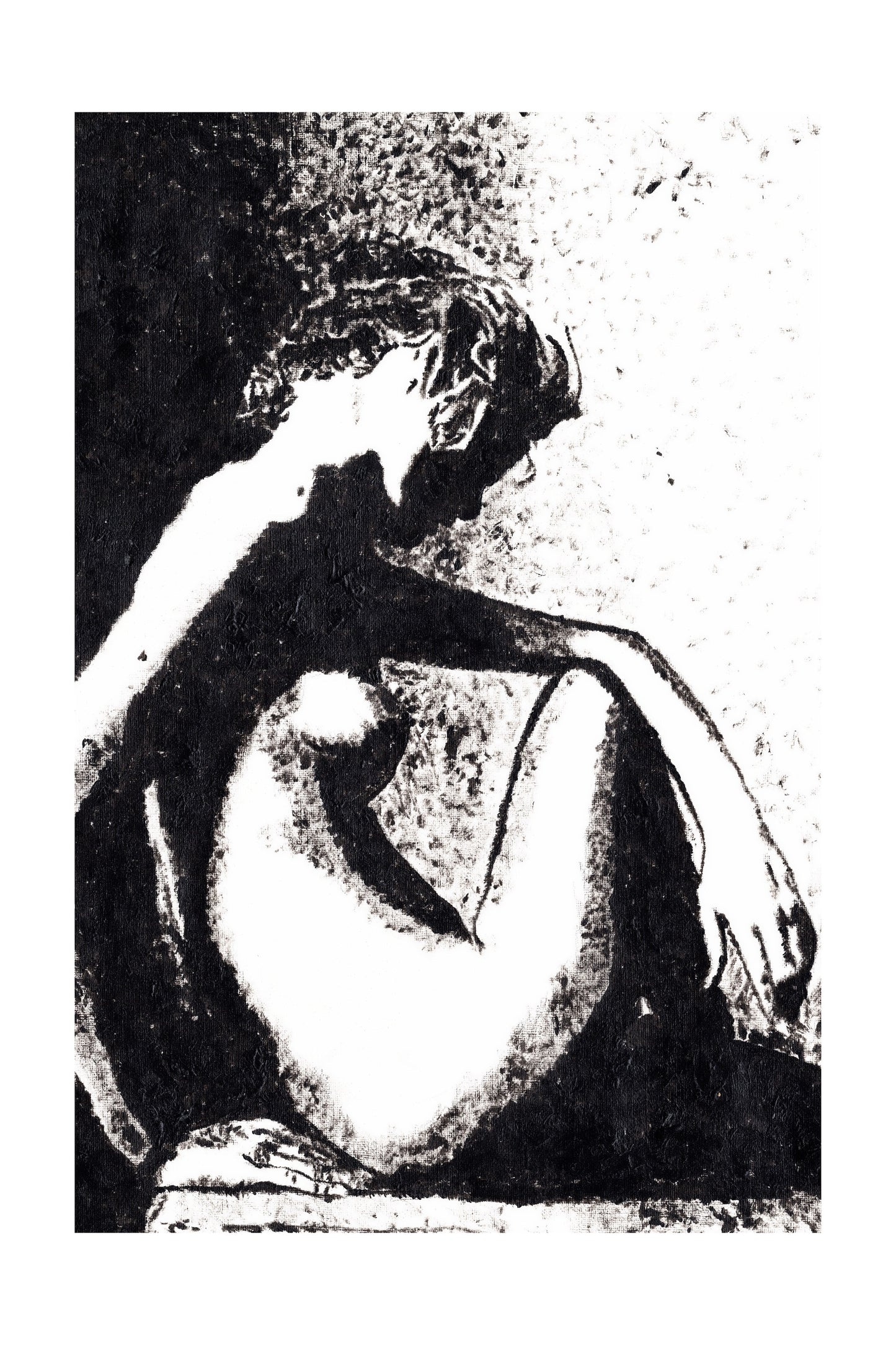 Seated Nude Signed Print (various sizes)