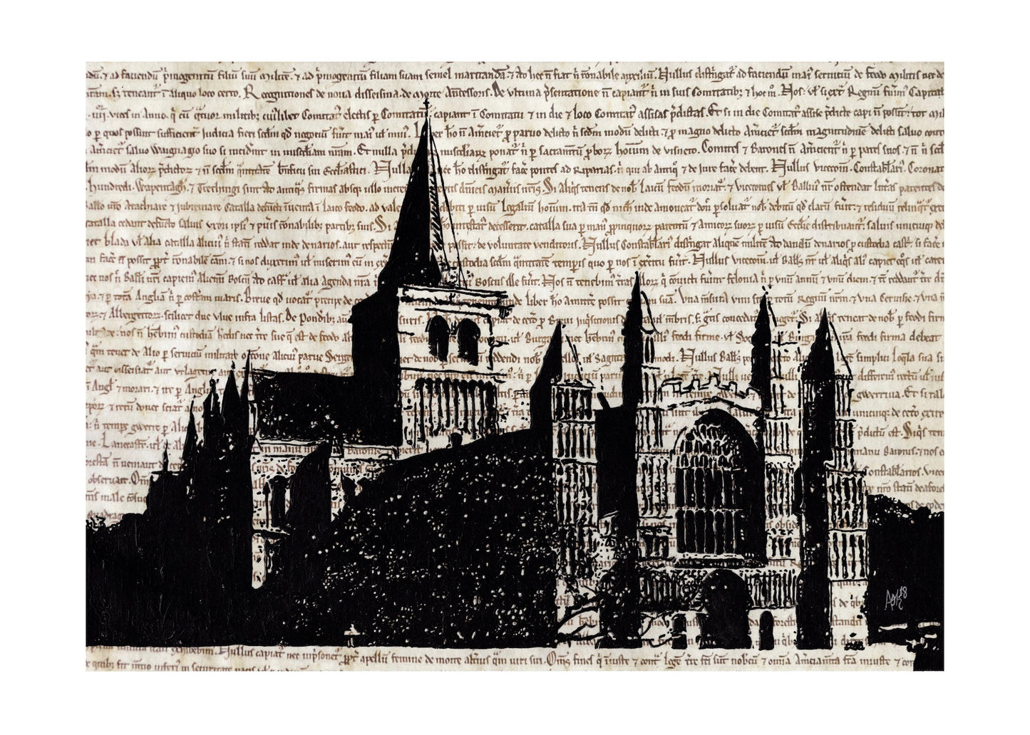Rochester Cathedral Signed Print (various sizes)