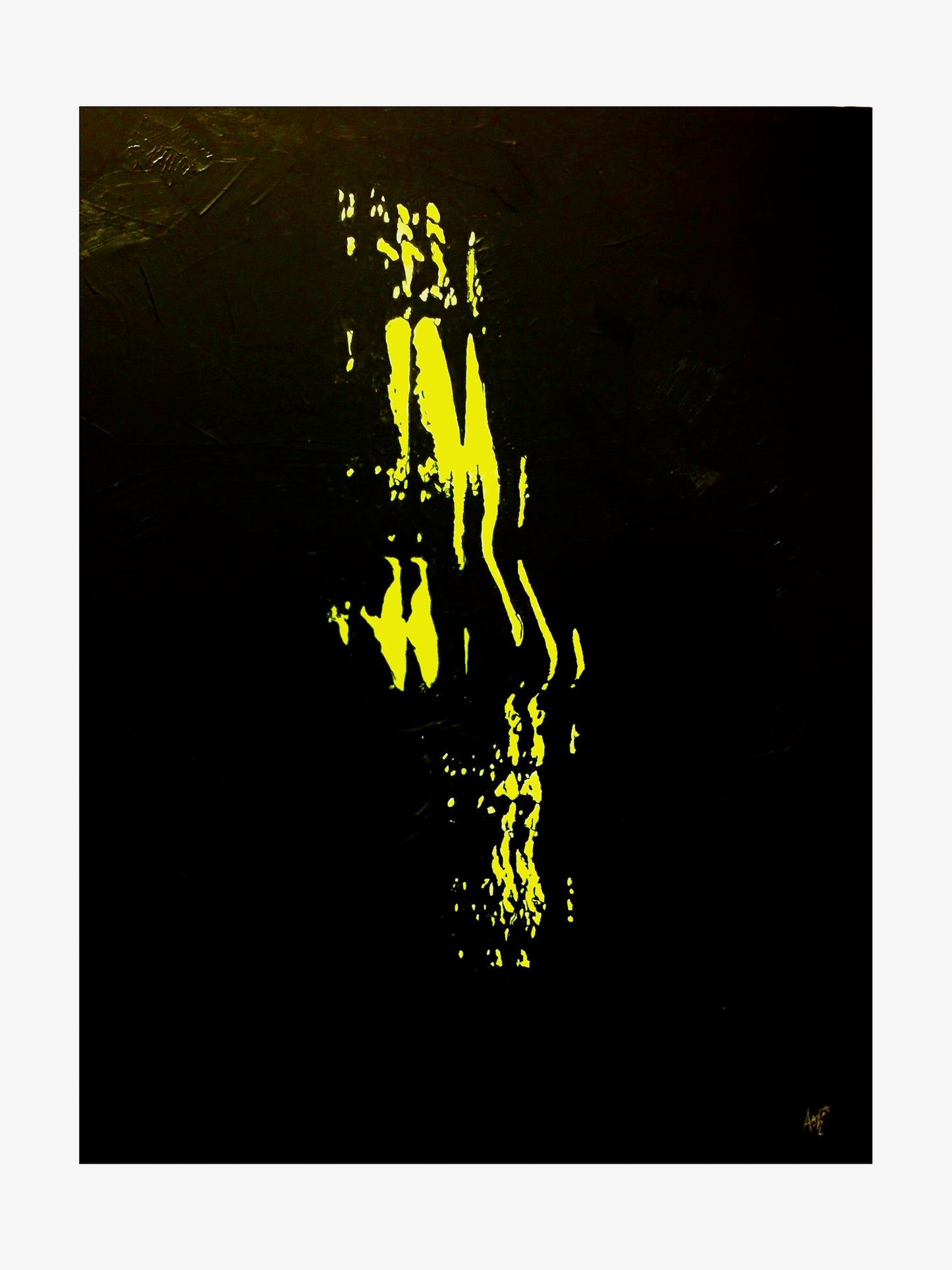 Neon Broken Face Signed Print
