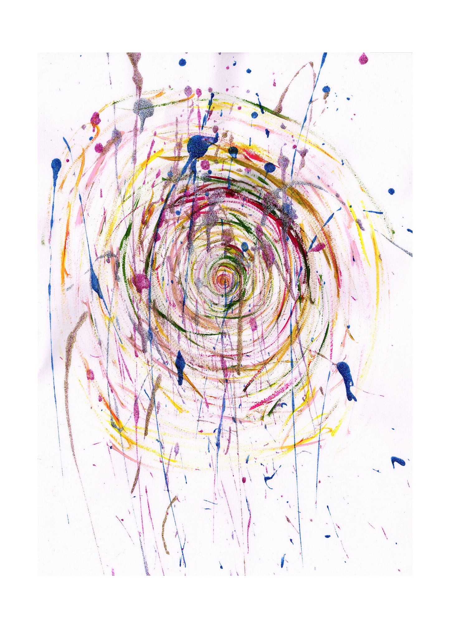 Firewheel Abstract Signed Print