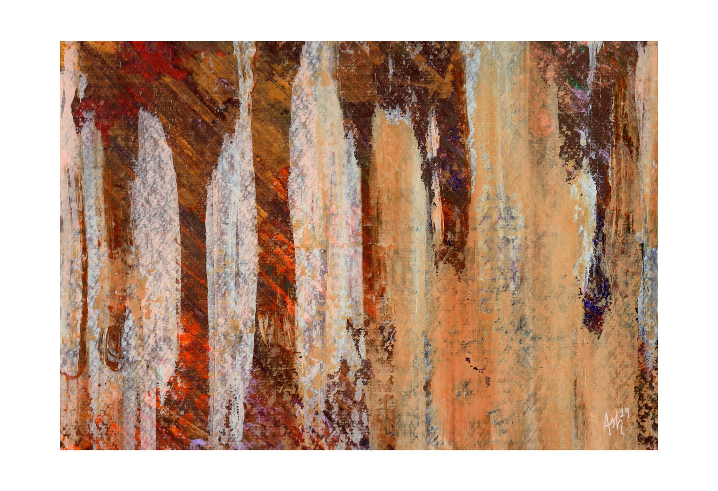 L'arrivée Abstract Signed Print