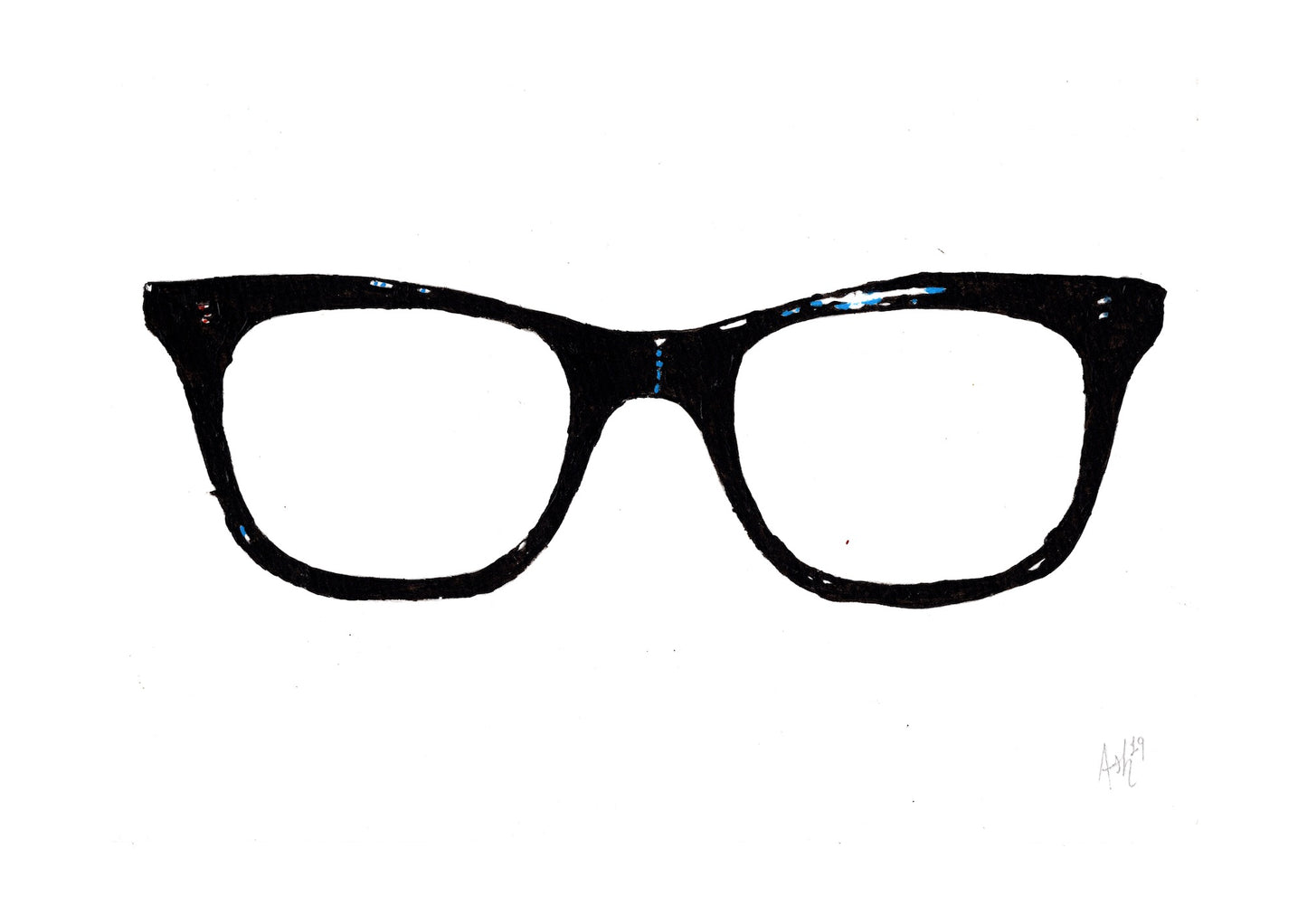 NHS Glasses Signed Print