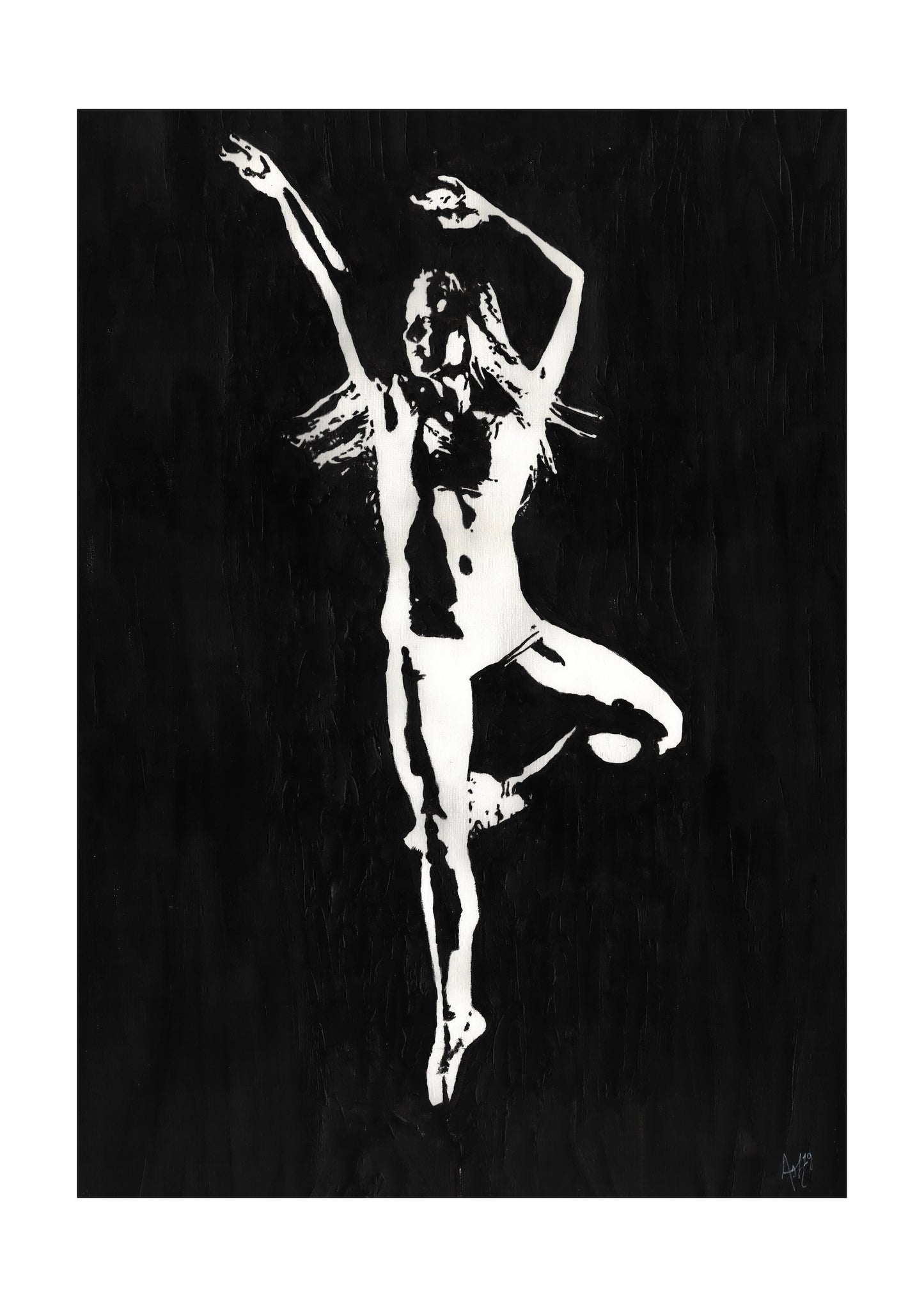 Black and White Dancer Signed Print (various sizes)