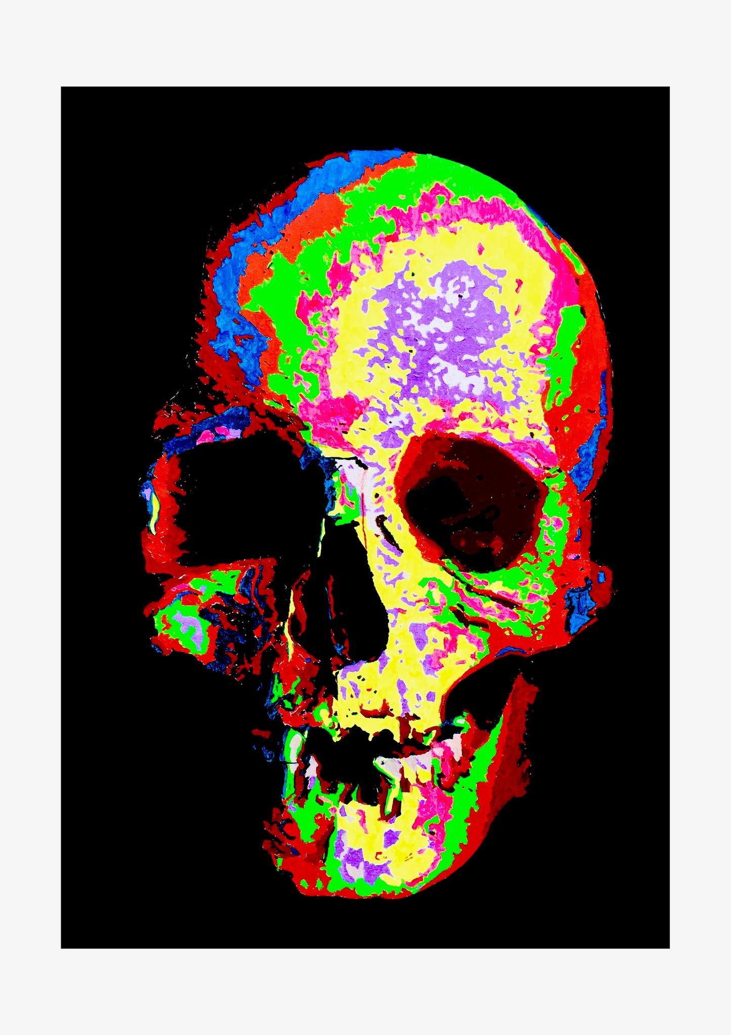 Multicoloured Skull Signed Print (various sizes)