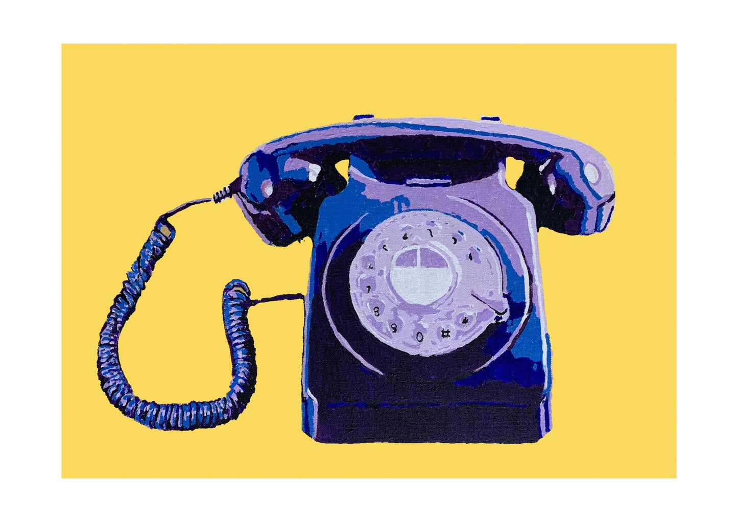 Vintage Rotary Telephone Signed Print (various sizes)