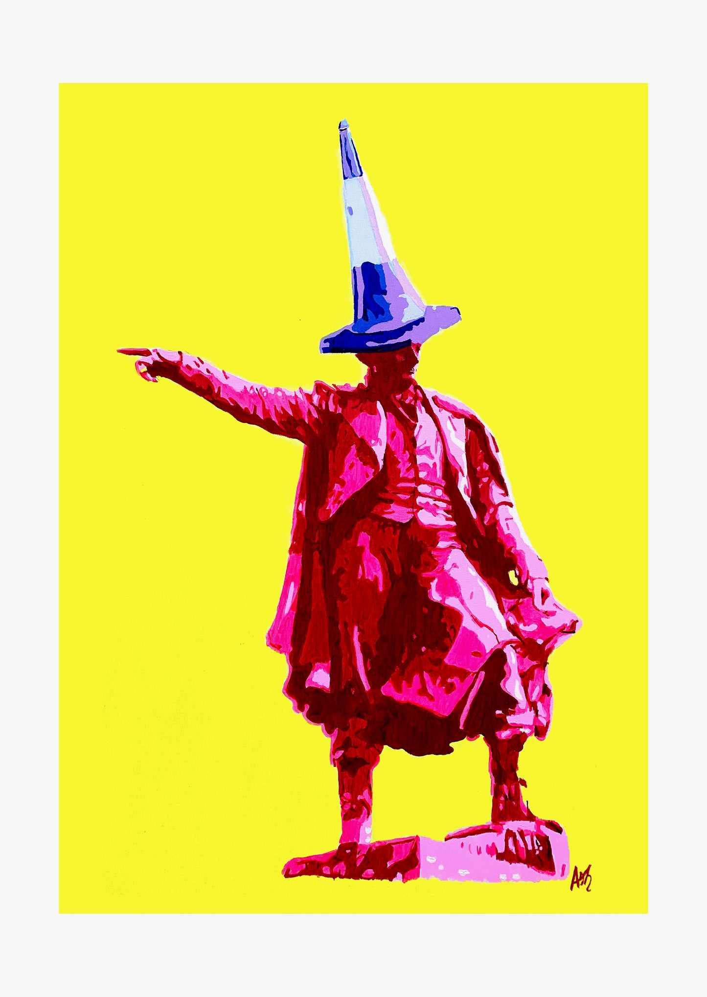 Waghorn Conehead Pink Signed Print (various sizes)
