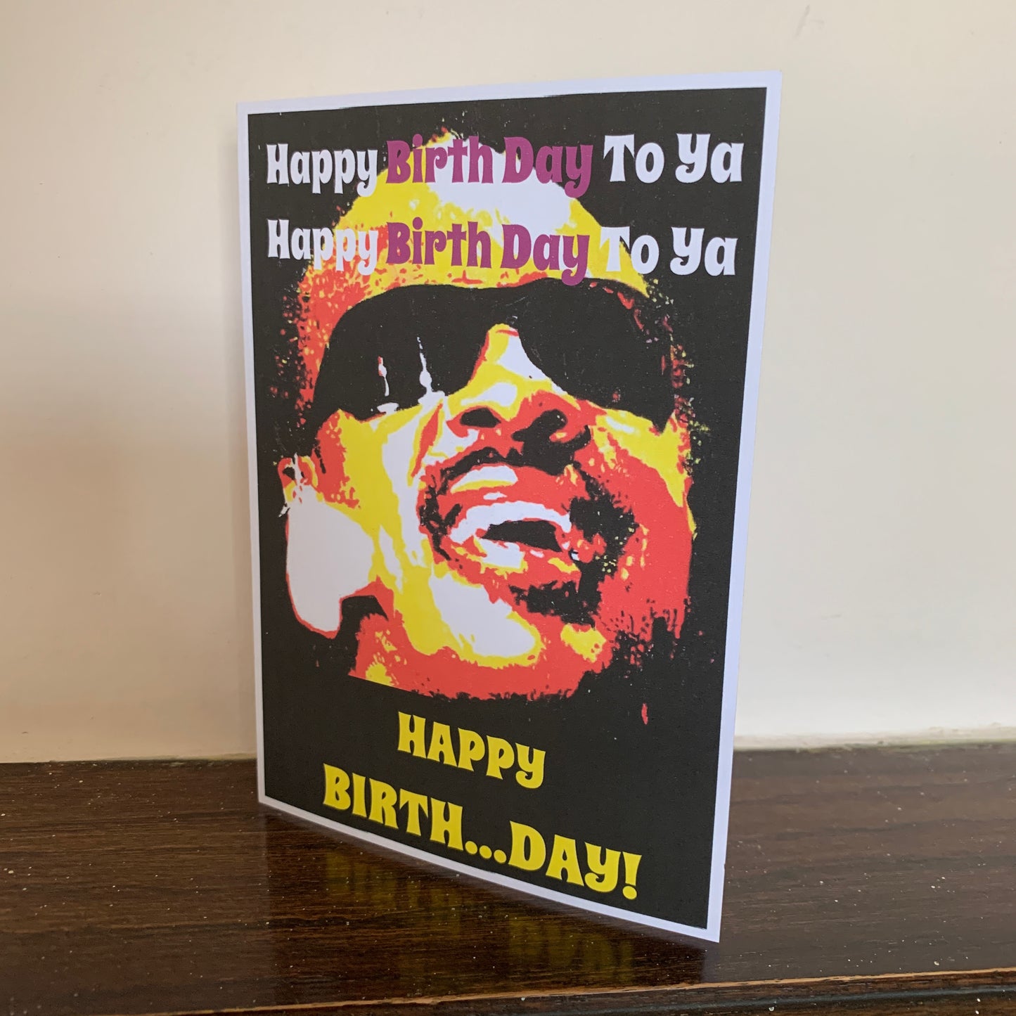 Stevie Wonder Birthday Card: 13 x 18cm
