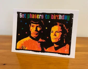 Kirk and Spock Birthday Card: 13 x 18cm