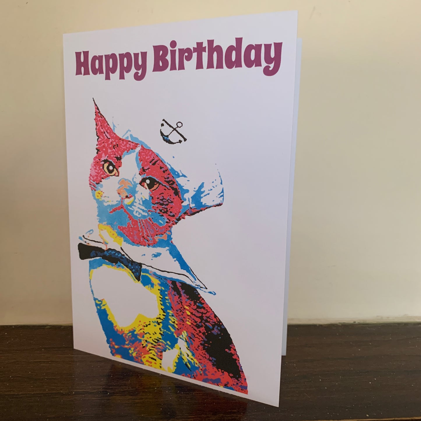 Sailor Cat Birthday Card: 13 x 18cm
