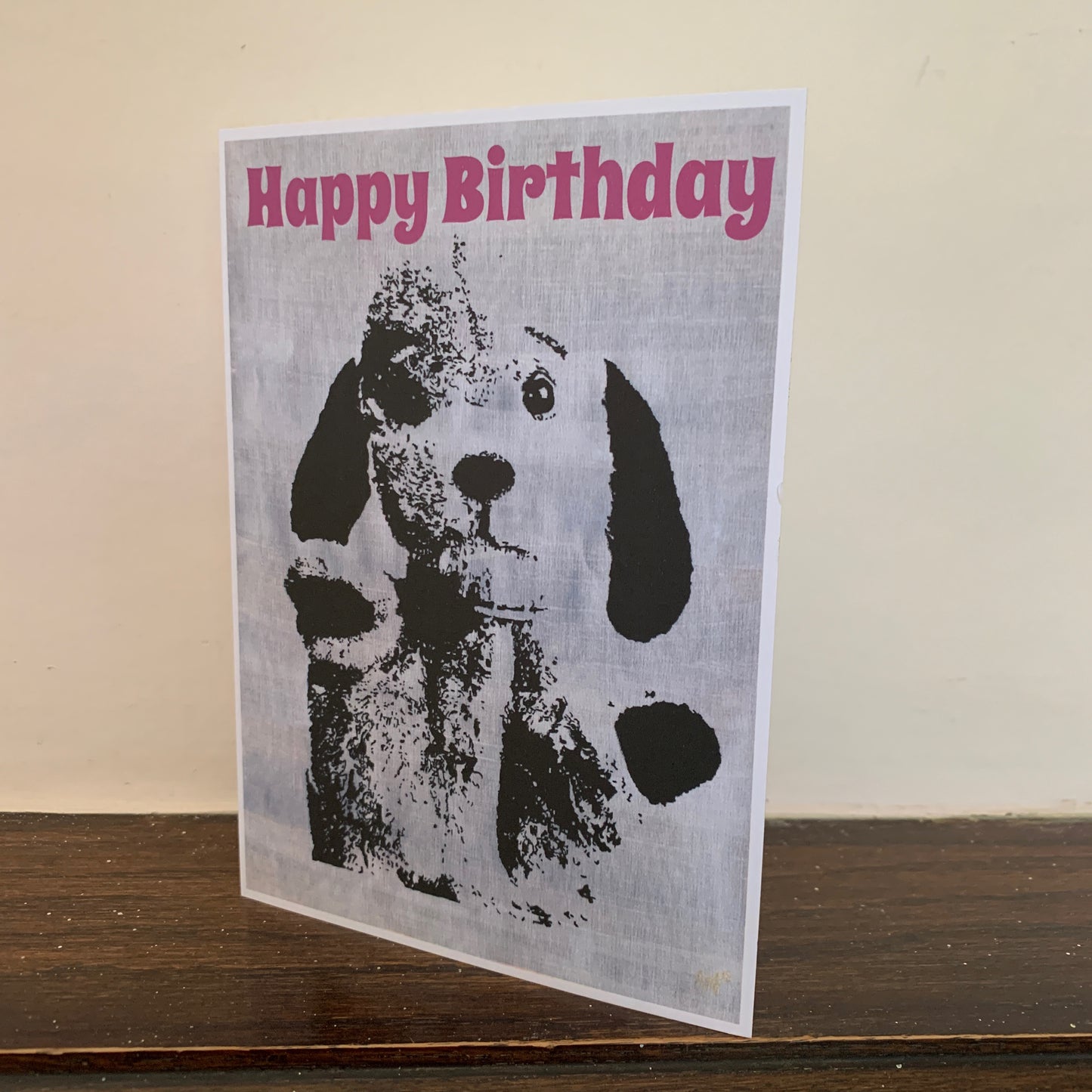 Sweep (Grey) Birthday Card: 13 x 18cm