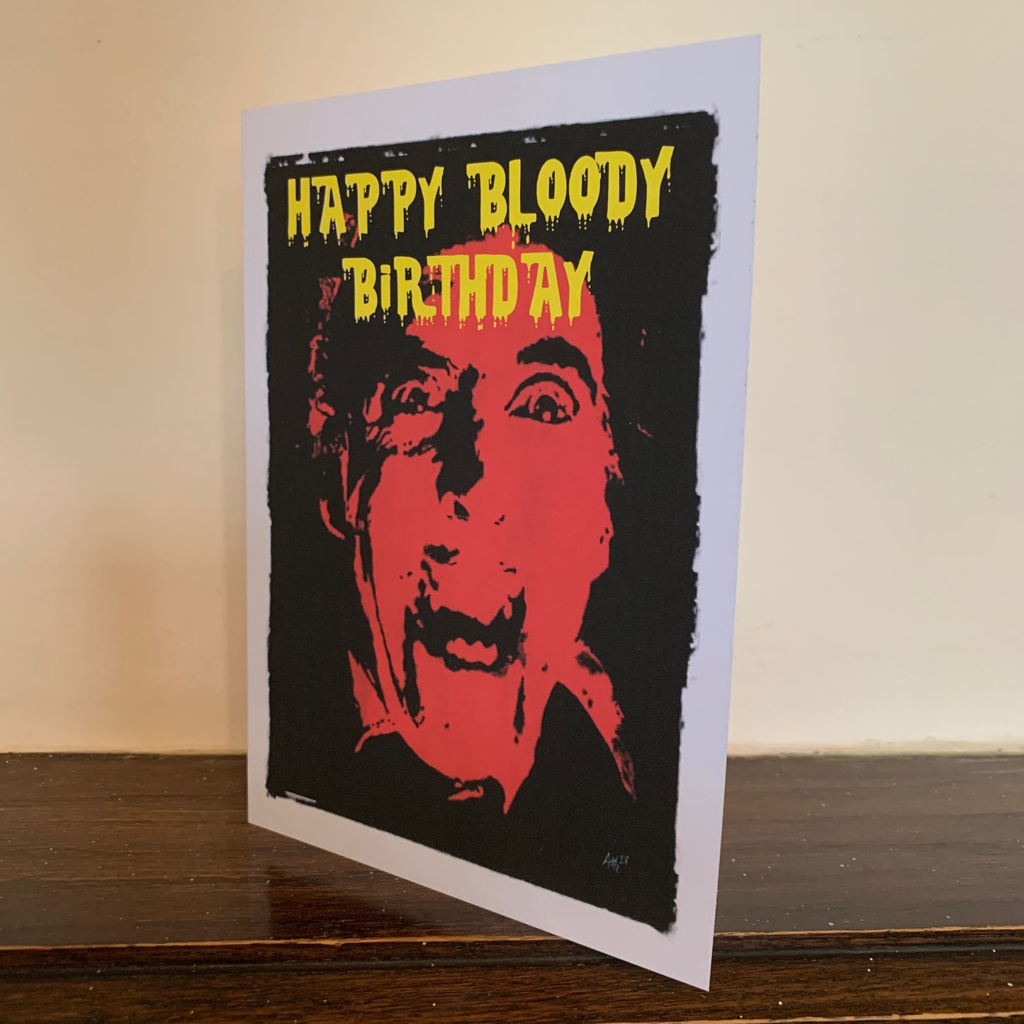 Dracula Happy Bloody Birthday Card: 13 x 18cm