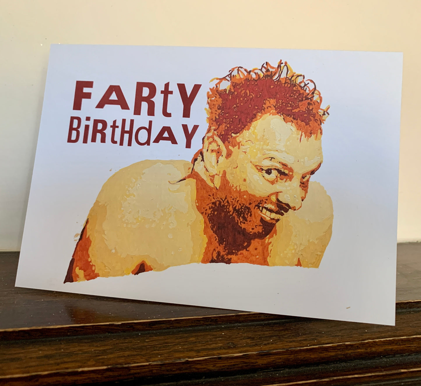 Rik Mayall Farty Birthday Card: 13 x 18cm