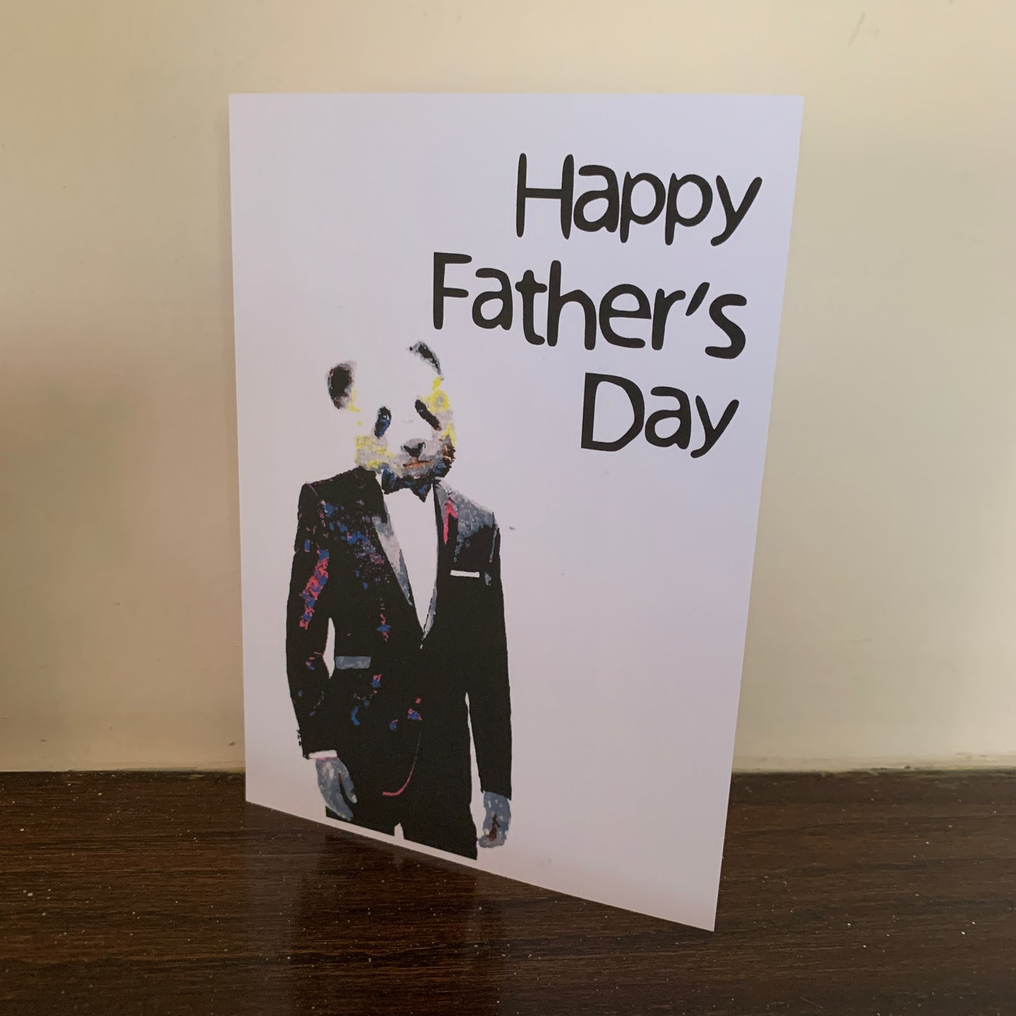 Father's Day Panda DJ Card: 13 x 18cm