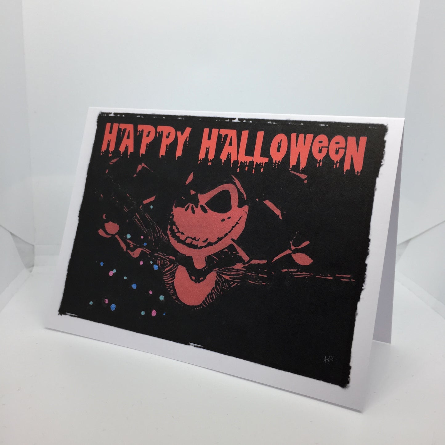 Halloween Jack Skellington Card: 13 x 18cm