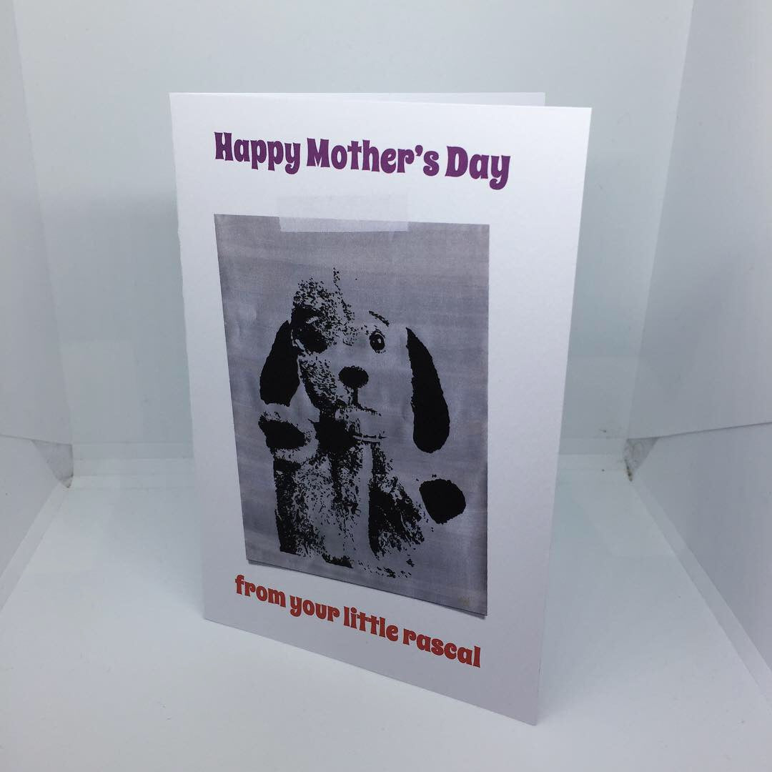 Mother's Day Grey Sweep Rascal: 13 x 18cm