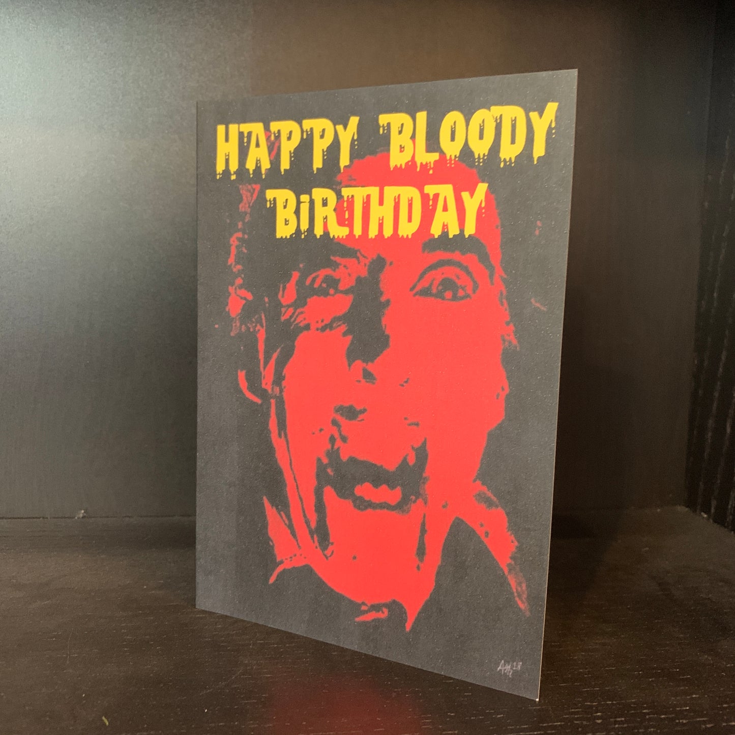 Dracula Happy Bloody Birthday Card: 13 x 18cm