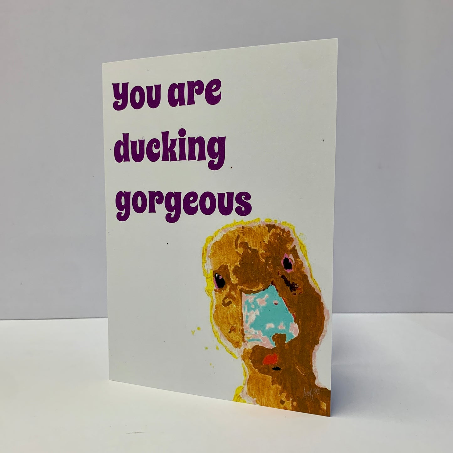 Ducking Gorgeous Romantic Valentines Card: 13 x 18cm