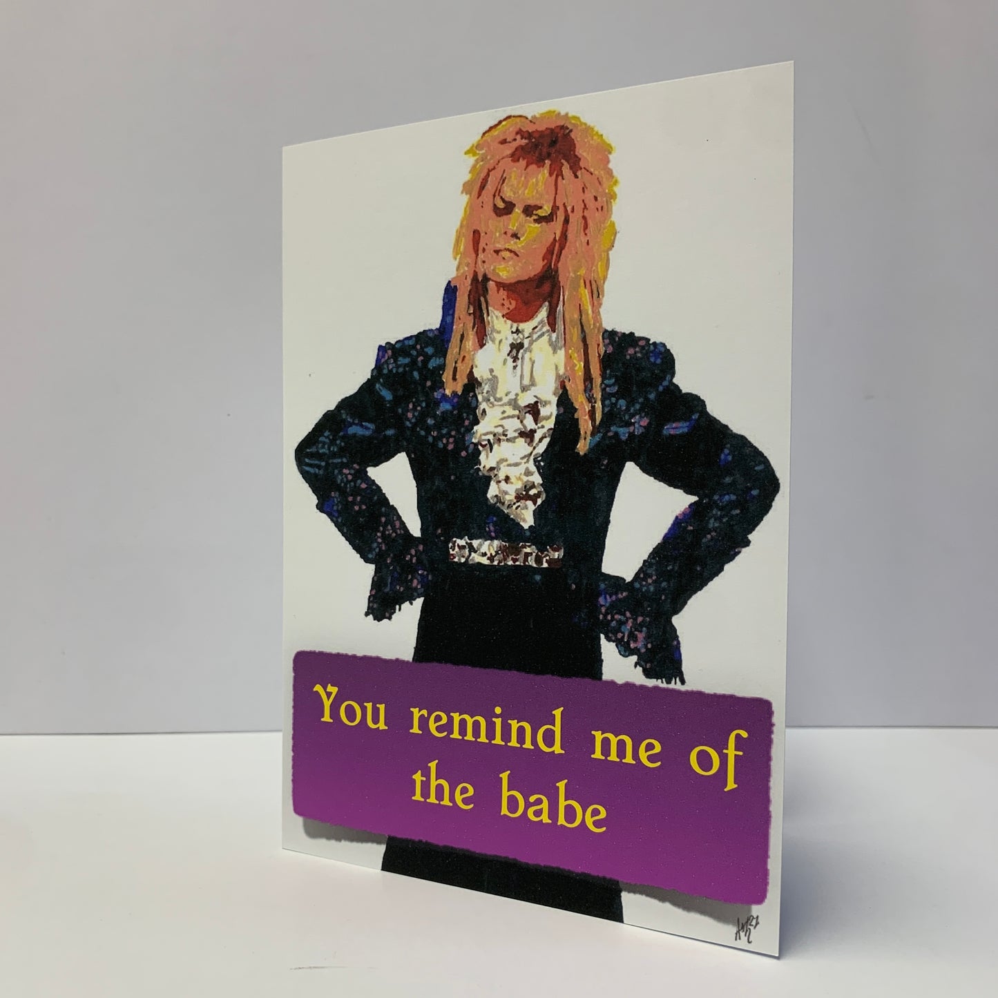 David Bowie Labyrinth Romantic Valentines Card: 13 x 18cm