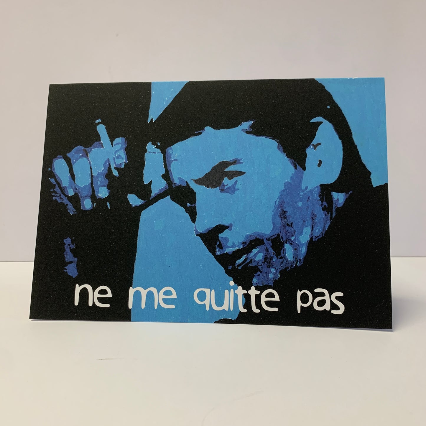 Jacques Brel Ne Me Quitte Pas Romantic Valentines Card: 13 x 18cm