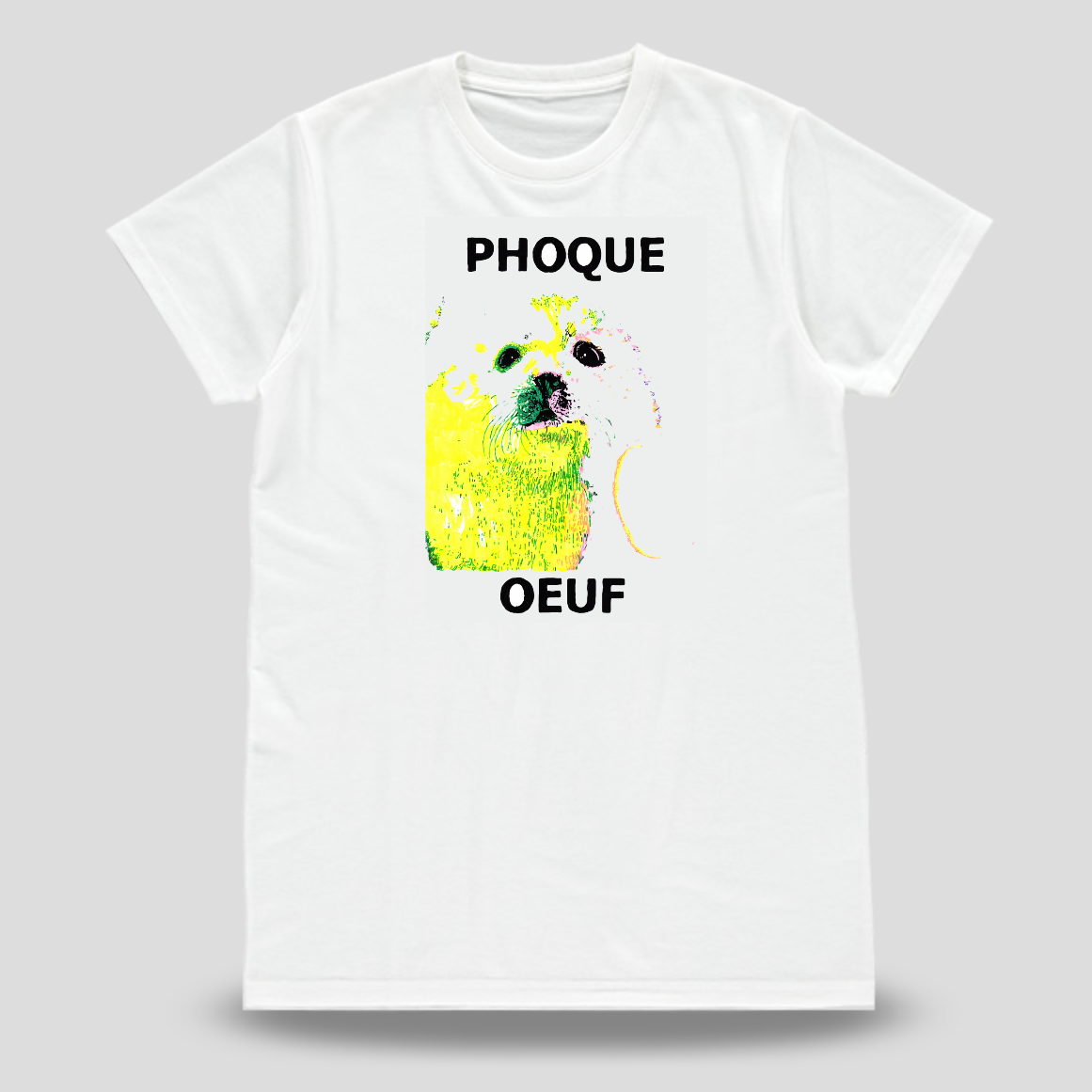 T-Shirt French Seal (Phoque) and Egg (Oeuf) (unisex adult)