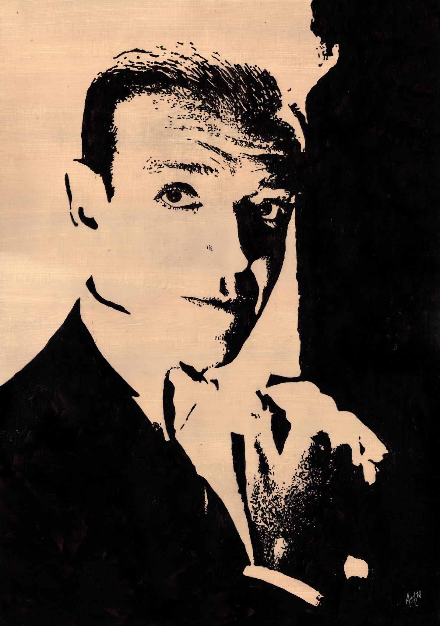 Original Painting of Fred Astaire (unframed)