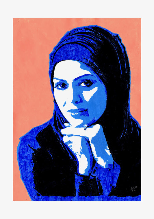 Blue Hijab Signed Print (various sizes)
