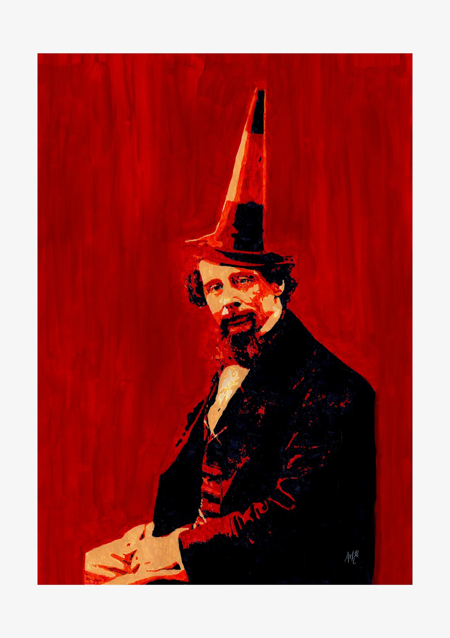 Charles Dickens Conehead Signed Print (various sizes)