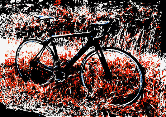 Original Painting of Racing Bike (Stealth) (unframed)