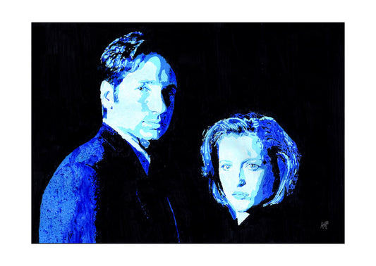 Mulder and Scully Signed Print