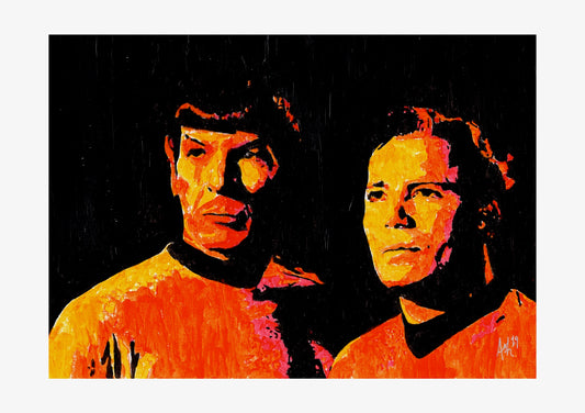 Kirk and Spock Signed Print (various sizes)