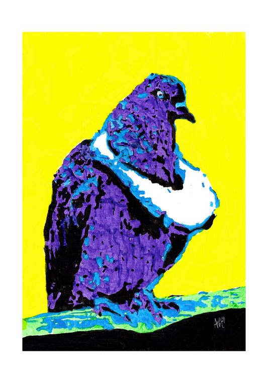 Pigeon King Of Birds Signed Print