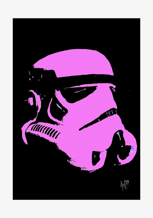 Pink Stormtrooper Signed Print (various sizes)