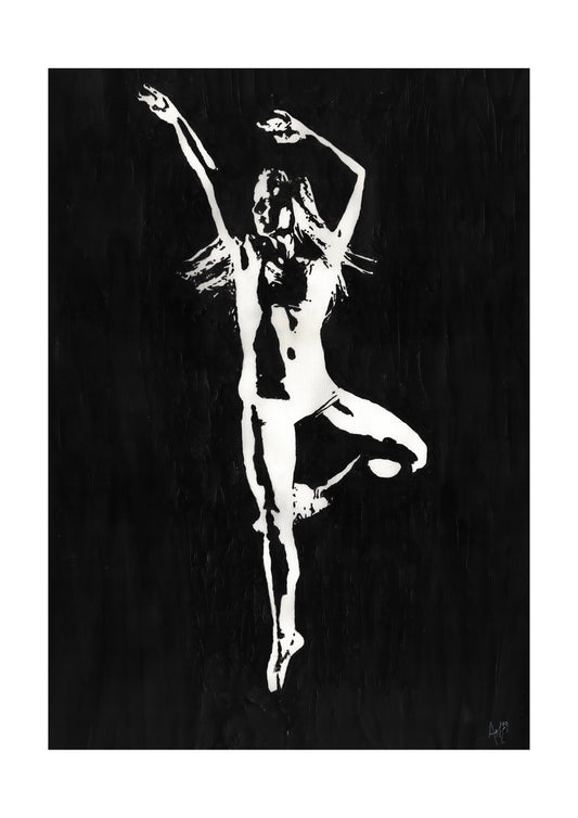 Black and White Dancer Signed Print (various sizes)