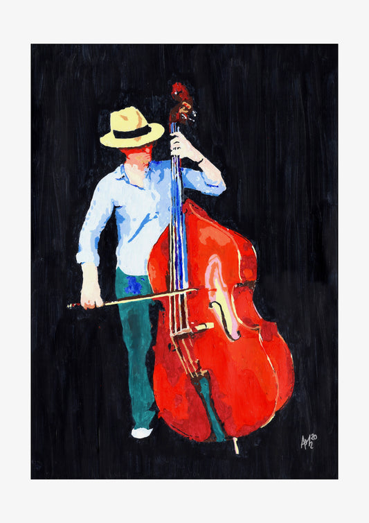 Zoe Double Bass Signed Print