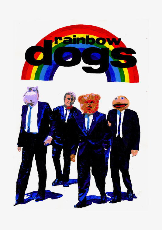 Rainbow Dogs Signed Print