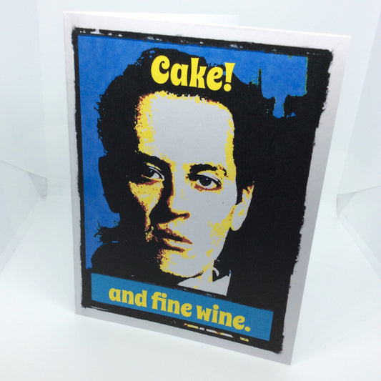 Withnail Cake Fine Wine Anniversary Romantic Birthday Card: 13 x 18cm