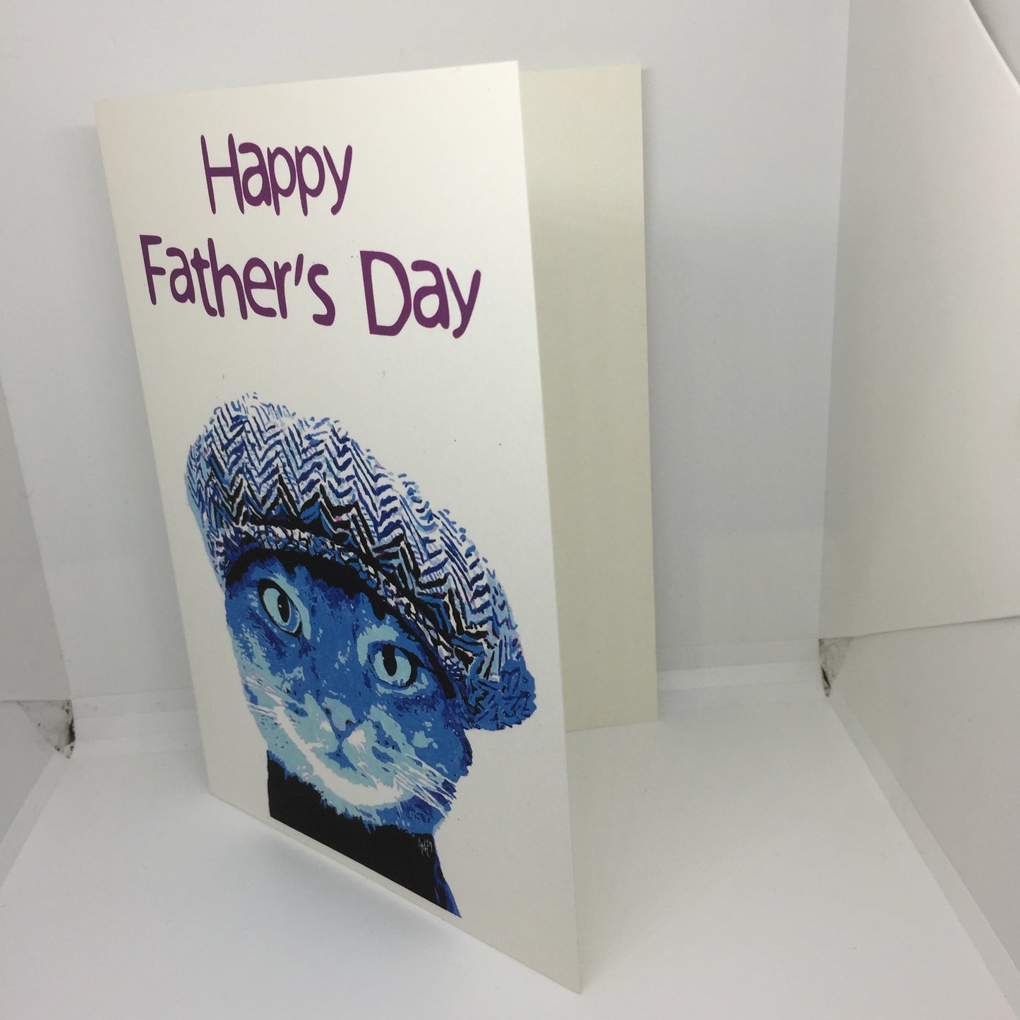 Father's Day Cat In Hat Card: 13 x 18cm