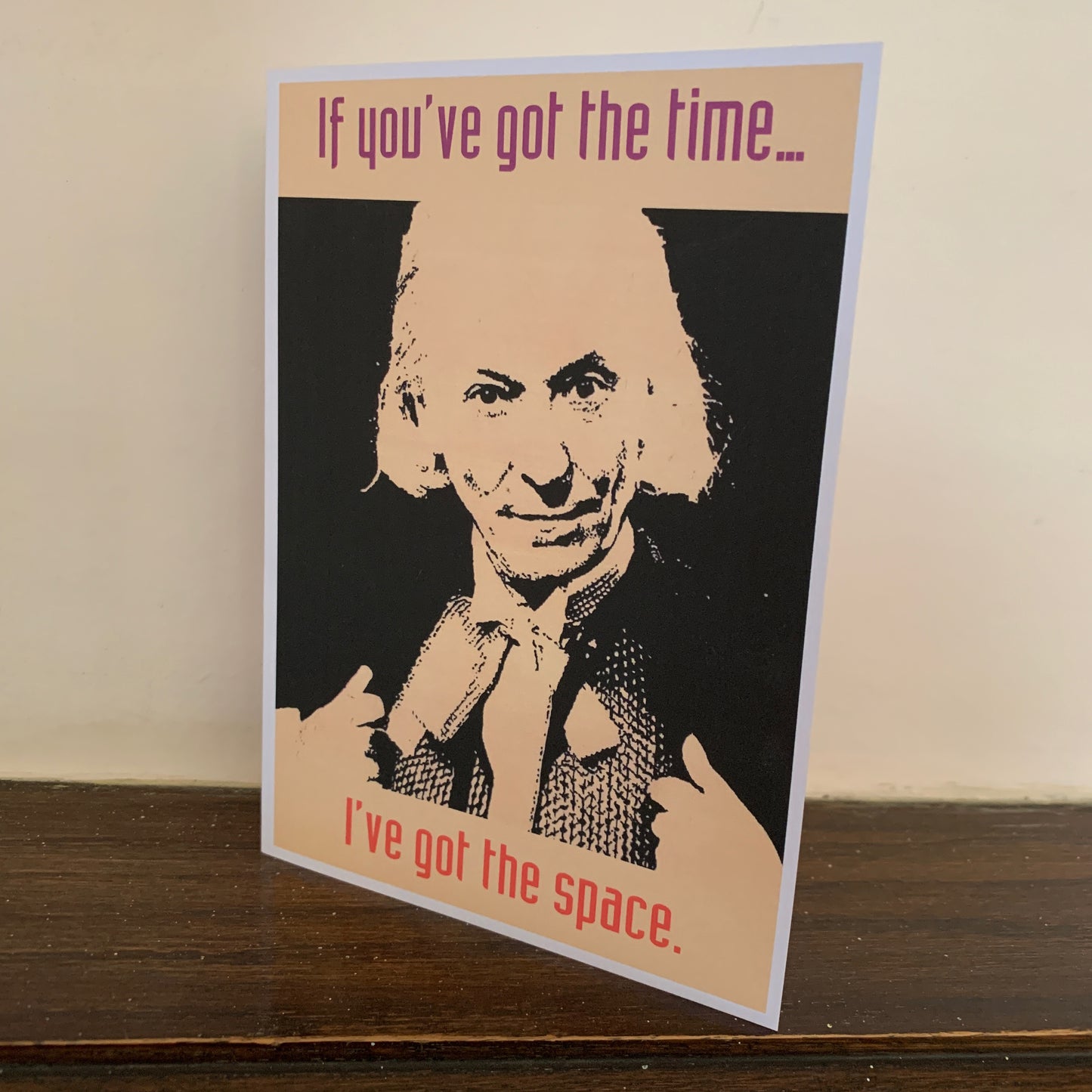 William Hartnell Dr Who Romantic Valentines Card: 13 x 18cm