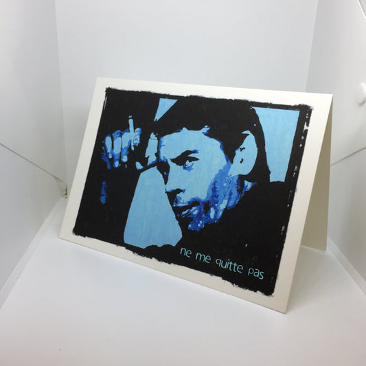 Jacques Brel Ne Me Quitte Pas Romantic Valentines Card: 13 x 18cm