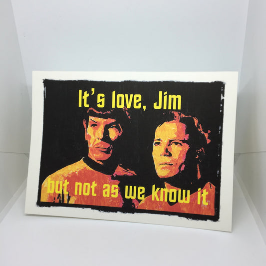 Kirk Spock Not As We Know It Romantic Valentines Card: 13 x 18cm