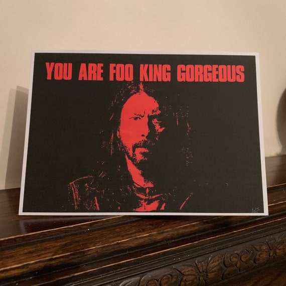 Dave Grohl Foo Fighters Romantic Valentines Card: 13 x 18cm