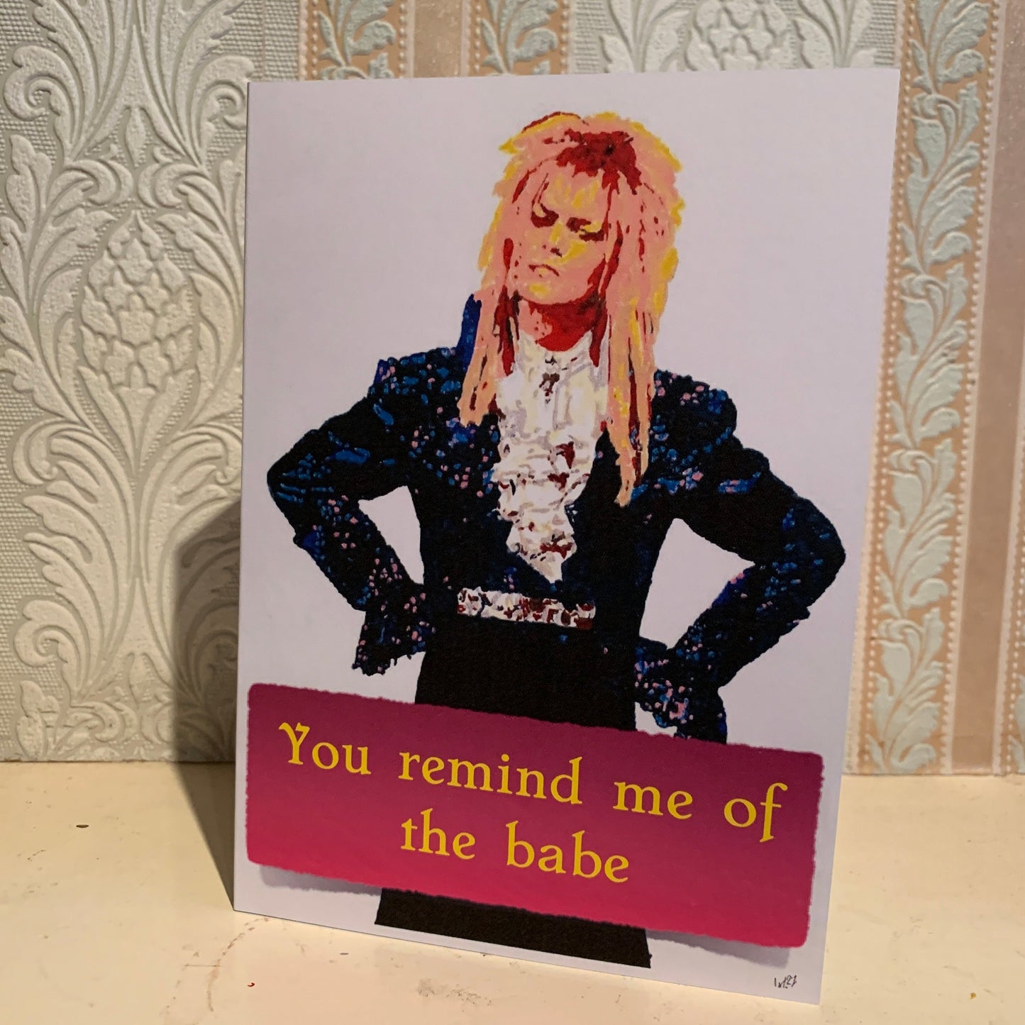 David Bowie Labyrinth Romantic Valentines Card: 13 x 18cm