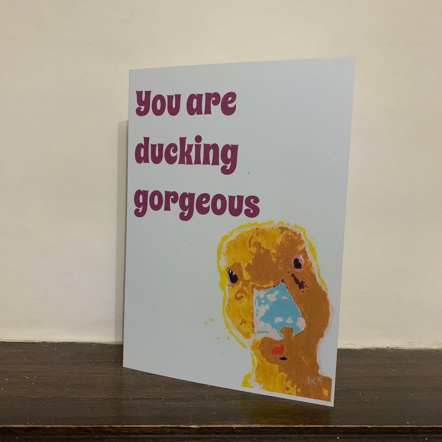 Ducking Gorgeous Romantic Valentines Card: 13 x 18cm