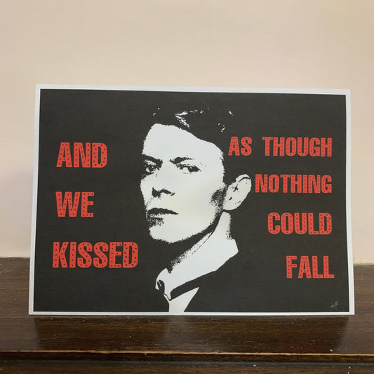 David Bowie Heroes Romantic Valentines Card: 13 x 18cm