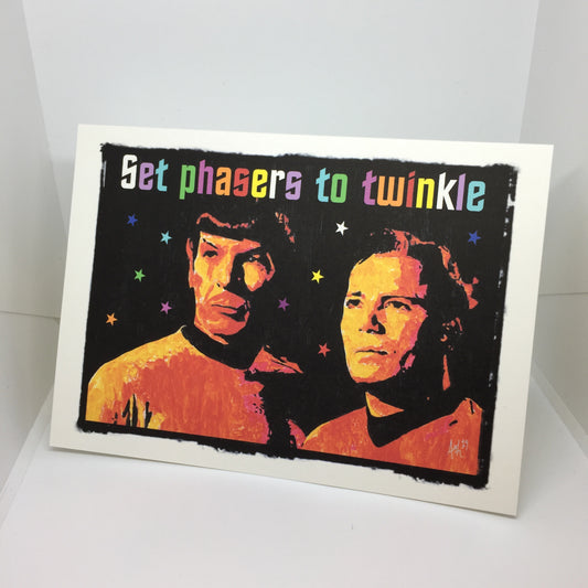 Kirk and Spock Christmas Card: 13 x 18cm