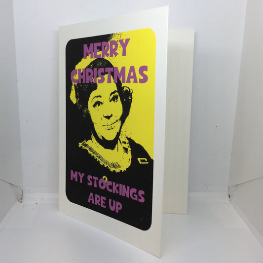 Carry On Hattie Jacques Christmas Card: 13 x 18cm