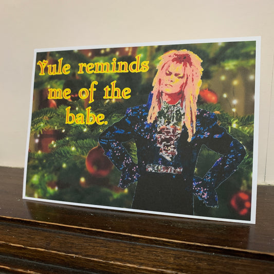 David Bowie Labyrinth Christmas Card: 13 x 18cm