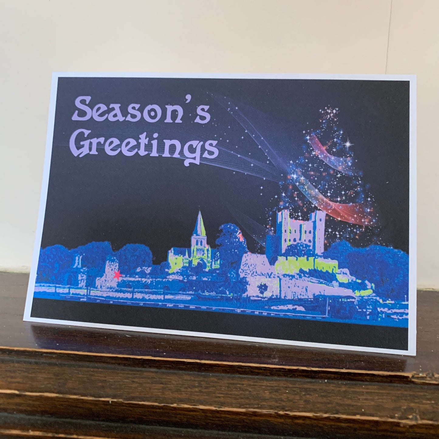 Rochester Skyline Christmas Card: 13 x 18cm