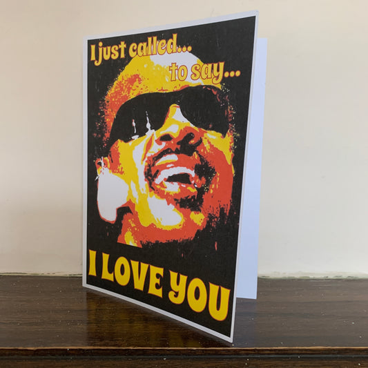 Stevie Wonder Romantic Valentines Card: 13 x 18cm